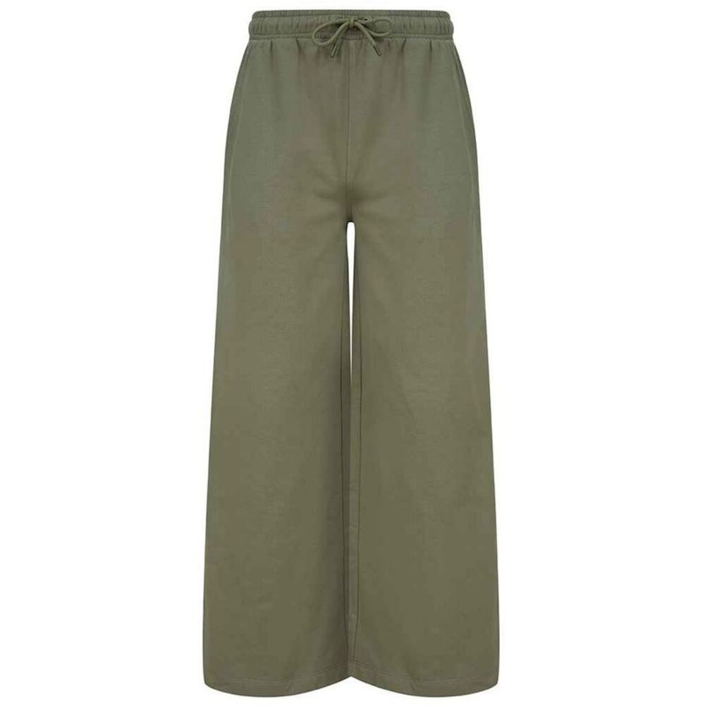 SF Womens/Ladies Sustainable Wide Leg Sweatpants / Khaki